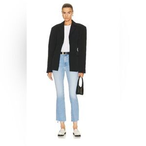 Mother The Insider Crop Step Fray Limited Edition Light Blue Denim Jeans 26